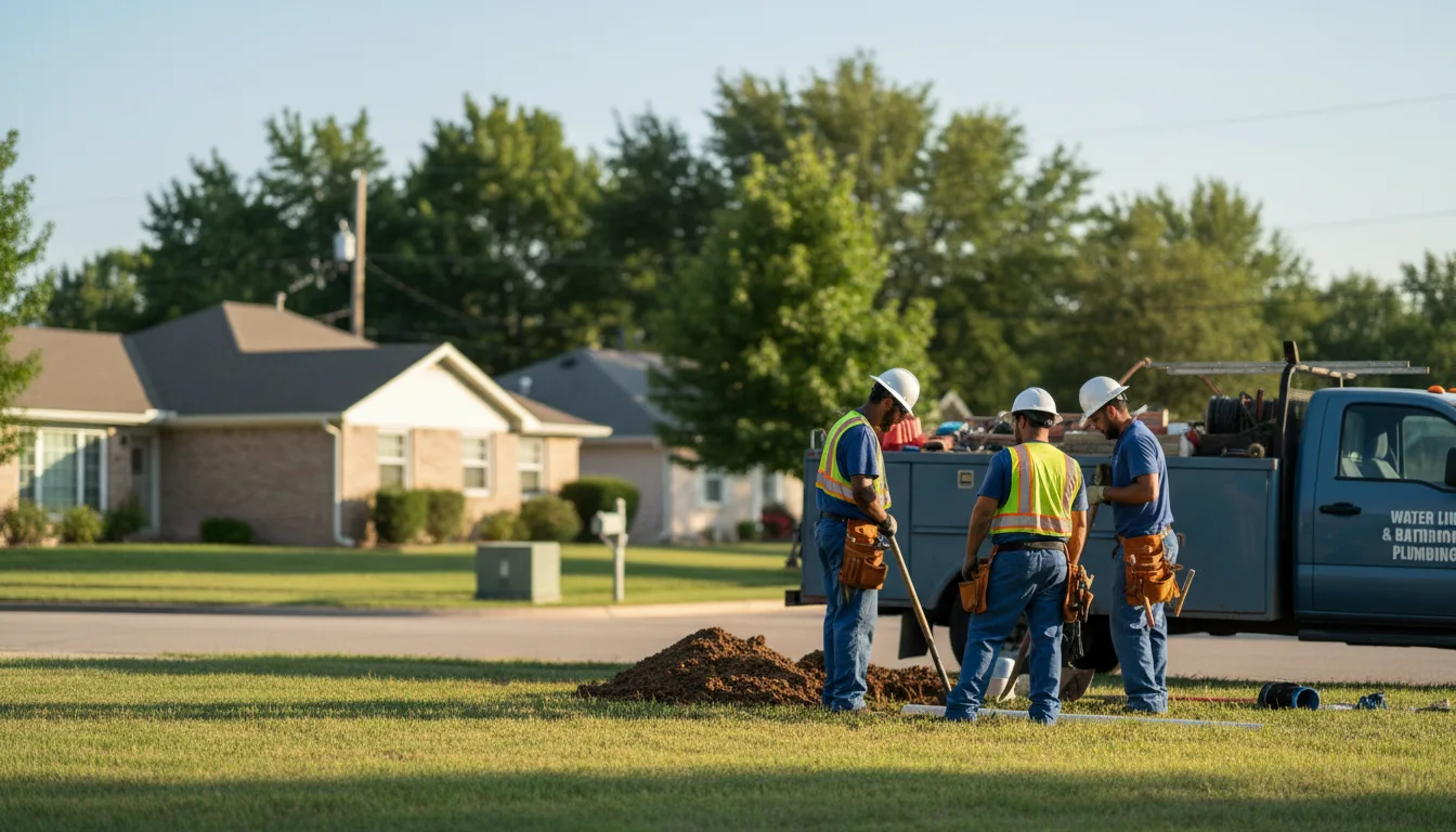 Water line and bathroom plumbing services in Oklahoma